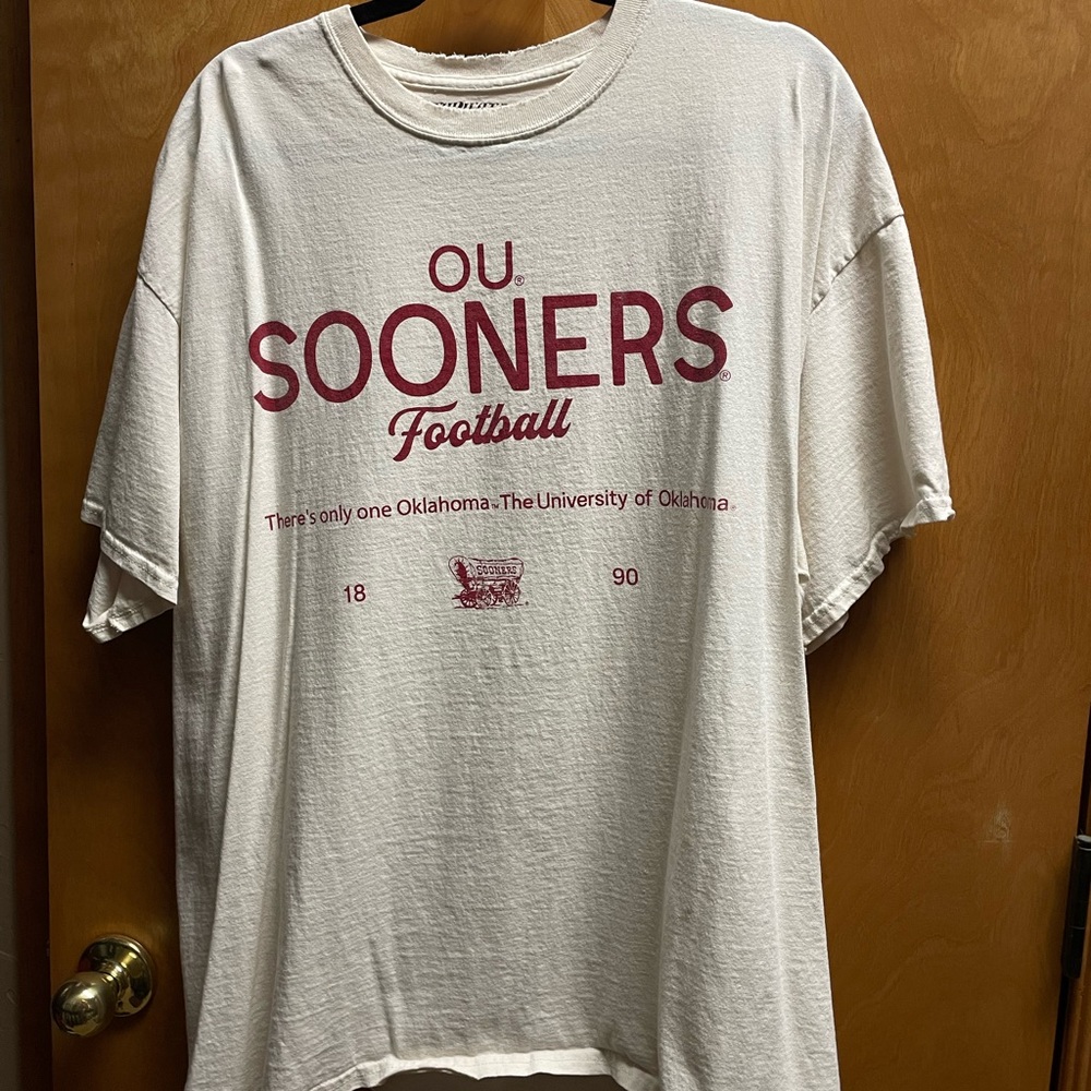 OU Sooners Football Long Sleeve Tee - White